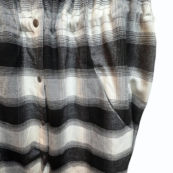 Torrid Plaid Flannel Anorak Jacket Plus Size 1X Hooded Longline Academia‎ - Picture 3 of 14